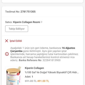 Trendyol Satıcı Tarafından Sipariş İptali