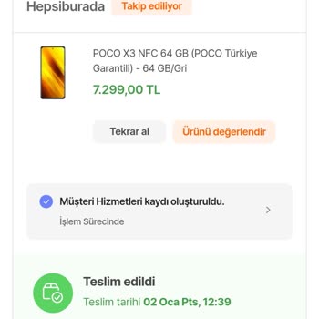 Hepsiburada Onarım Talebi Açtırmıyor