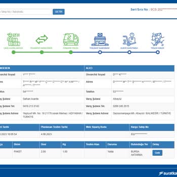Sürat Kargo Kargo Ve Taşımacılık