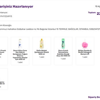 Gratis Sipariş Teslim Etmeme