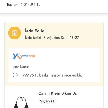 Boyner İademi Onayladığı Halde Paramı Yatırmadı.