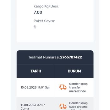 Aras Kargo 6 Gündür Yolda Gözüken Kargom