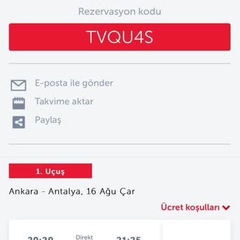 Pegasus Rötar İle Yanan Biletim