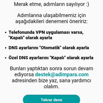 AdımPara Girilmiyor Uygulamaya Neden Bilmiyorum