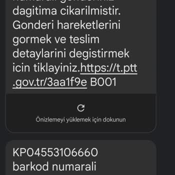 PTT Kargo Kargom Evde Yok Diyerek Teslim Edilmedi.