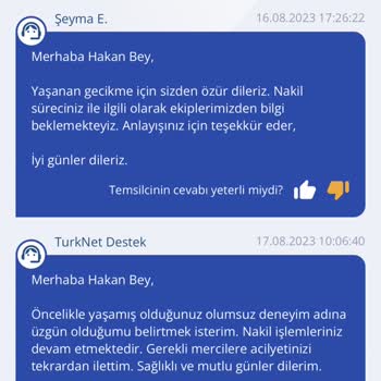 TurkNet Nakil Başvurumu Çözemiyor