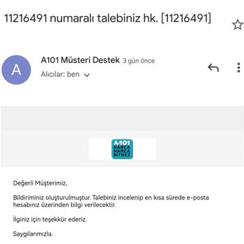 A101 İnternet Sitesi Alışverişi