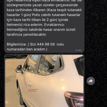 Getir Araç Yapmadığım Kazanın Suçlaması