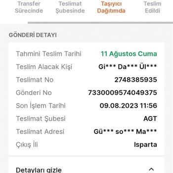 AGT Trendyol Ekspres Zamanında Teslim Etmiyor Ulaşılamıyor