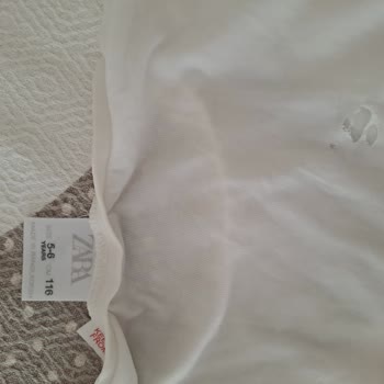 Zara Beyaz Tshirt Yıkadıktan Sonra Söküldü