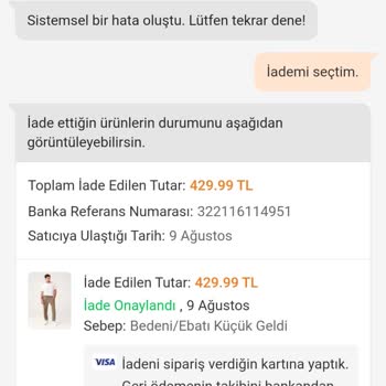 Avva'dan Alınan Pantolon Ve Tudors Gömlek İade Sürecinde Karıştı