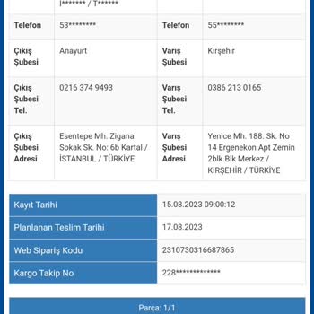 Sürat Kargo Çayırova Şubesi Sorumsuz