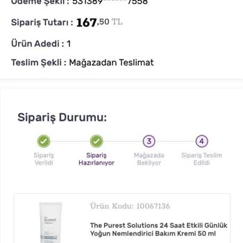 The Purest Solutions Ürünüm Uzun Süredir Yolda
