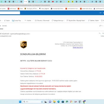 UPS Türkiye Fatura İle İlgili Yetkili Birine Ulaşılamıyor