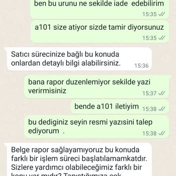 A101 Defolu Ve Kırık Mini Fırı İadesi