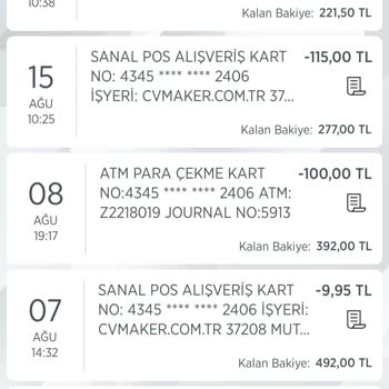 Cvmaker.com.tr Hesaptan İzinsiz Para Çekilmesi