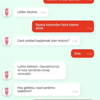 Tıkla Gelsin Kartımdan Para Çekti Siparişimi Oluşturmadı