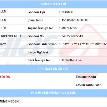 Aras Kargoda Bekleyen Haber Alamadığım Kargom Hakkında.