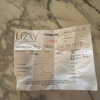 Lizay Pırlanta Kalitesizliği Ve Çalışanlarının Saygısız Tavırları