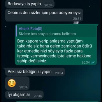 Ahenk Fotoğrafçılık Para Odaklı Çalışıyor