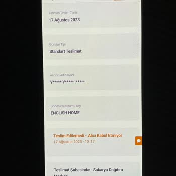 Hepsijet Firmasının Ürünü Teslim Etmeyip İade Etmesi!