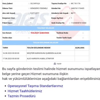 Aras Kargo Teslim Edilmeyen Kargolar