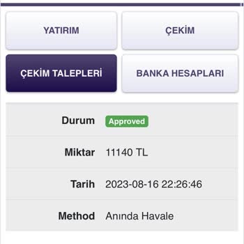 Onwin Bahis 'de Kazandığım 11140 Tl Hesabıma Geçmedi