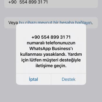 WhatsApp Hesabımı Yasakladı