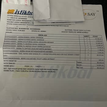 İstikbalden Aldığım Ürünlerimin Yarısı Geldi Yarısı Yok