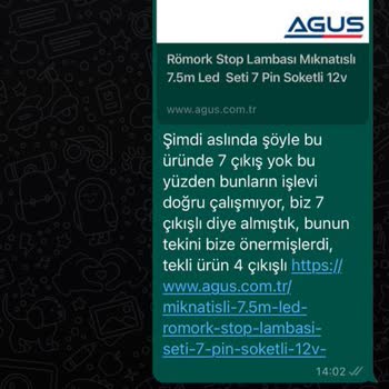 Agus Karavan 2 Kez Yanlış, Hatalı Ürün Gönderildi