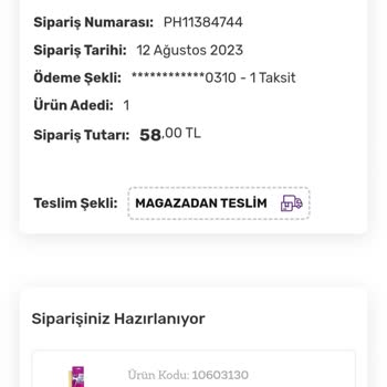 Gratis'in İnternet Sitesinden Yaptığım Siparişin Hazırlanmaması