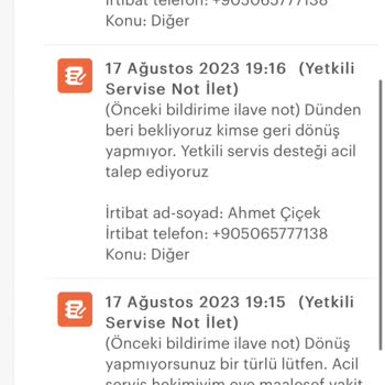 Arçelik Yetkili Servis İlgisizliği/ Geri Dönüş Olmaması