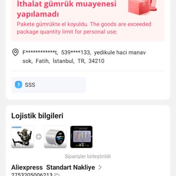 Aliexpress Gümrük Sorunu Çıkmış