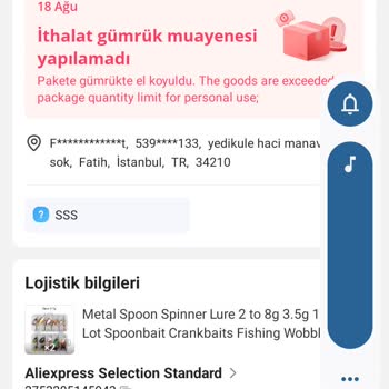 Aliexpress Gümrük Sorunu Çıkmış