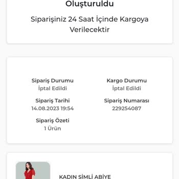 Patırtı Siparişimiz Bilgimiz Dışında İptal Edildi