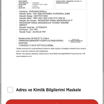 İncehesap EFT Havale Yaparken Sipariş Numarasını Unuttum