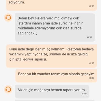 Trendyol Yemek Trendyol Promosyon Sipariş İptali