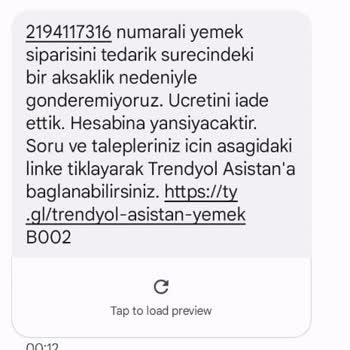 Trendyol Yemek Trendyol Promosyon Sipariş İptali