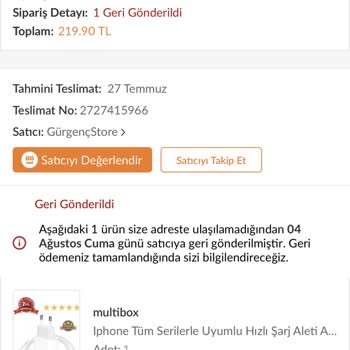 Trendyol Geri Ödemem 25 Gündür Yapılmadı