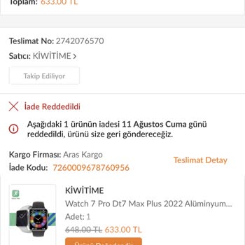 Trendyol'dan Aldığım Ürünün İade Talebi Reddedildi