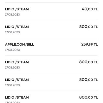 Lidio Ödeme Hizmetleri Kredi Kartımdan Para Çekilmiş