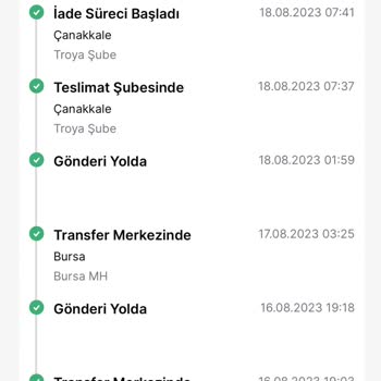 Trendyol Express Bilgi Vermeden İade Süreci Başlattı