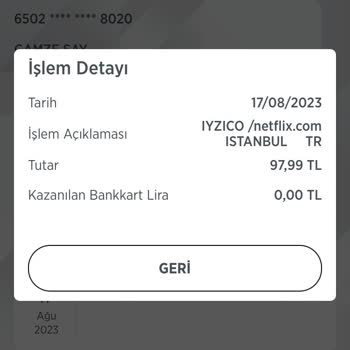 Netflix İznim Olmadan Para Çekilmiş Hesabımdan
