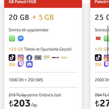 Vodafone Yanlış Tarife Tanımlanması