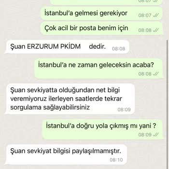 PTT Kargoyu Bekletiyor