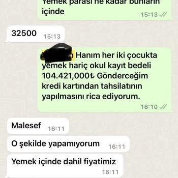 Doğa Koleji Yemek Ücreti&Kayıt Yenilememe