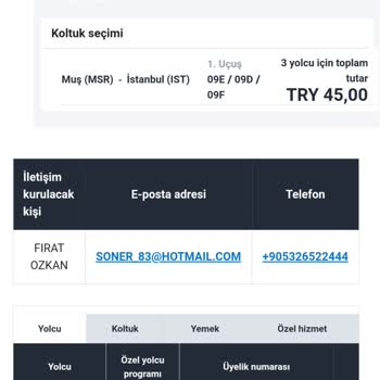 THY Alınan Hizmetin Bilgim Ve Onayım Olmadan Değişmesi