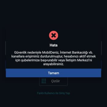 Denizbank Mobil Erişimine Bloke Koydu.
