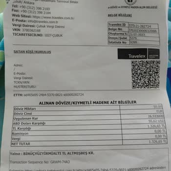Travelex Döviz Döviz Bozdurma Aldatılması