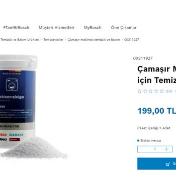 Siemens Çamaşır Makinesi Temizleyici